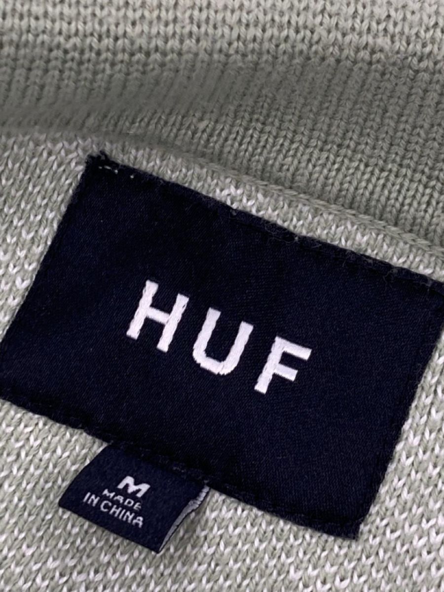 HUF ハフ 綿混 総柄 ニット セーター sizeM/薄緑 ◇□ メンズ - メルカリ