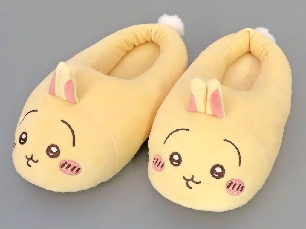 【中古】ルームシューズ・室内履き うさぎ マシュマロルームシューズ おおきめ 「ちいかわ なんか小さくてかわいいやつ」