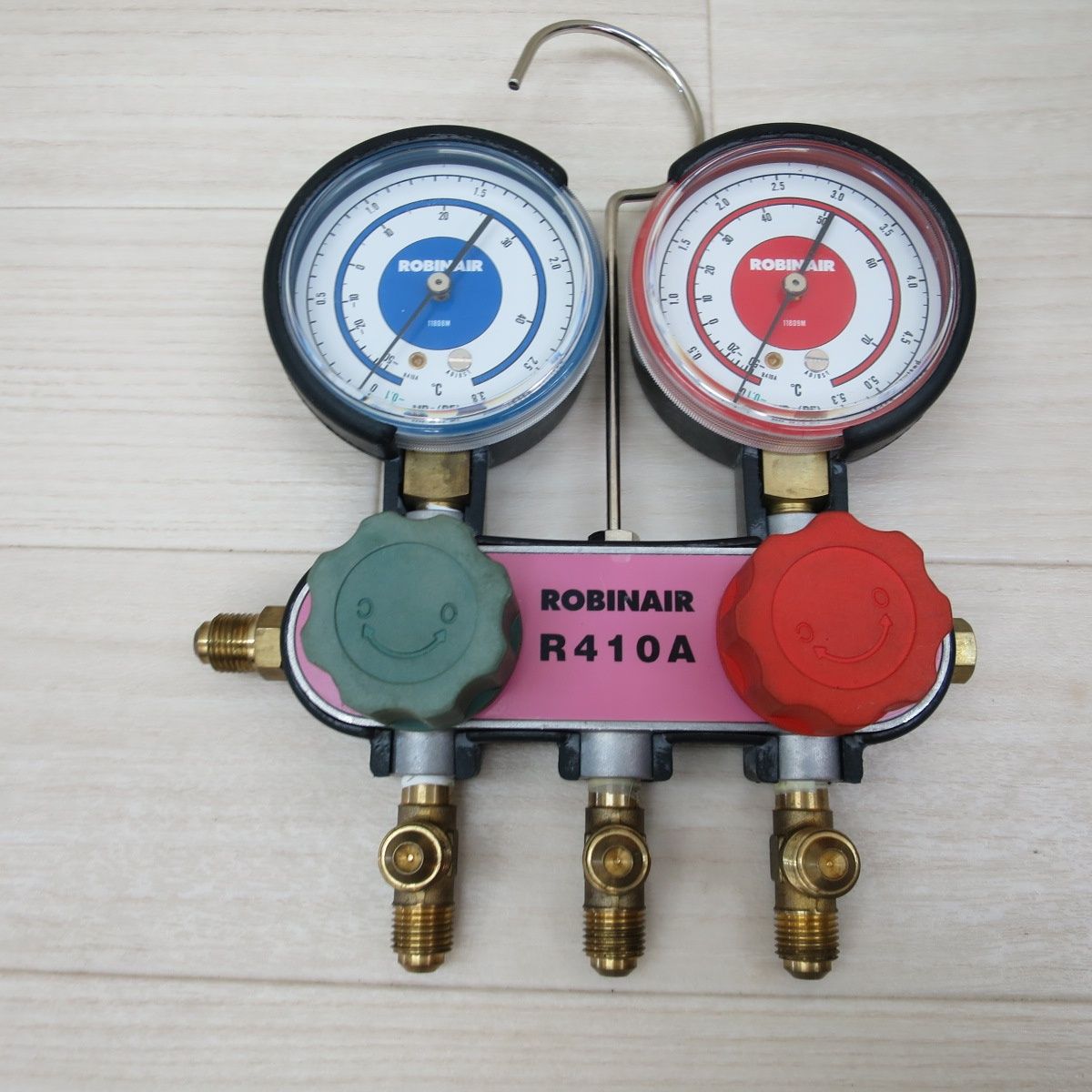 セット キレイ ROBINAIR ゲージマニホールド セット JA-5510 R410A EA104TG-3 EA104A-1 等 ロビネア 現状品