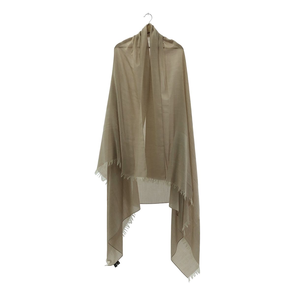 美品】 HERMES / エルメス | カシミヤ フリンジ ヘリンボーン 大判  