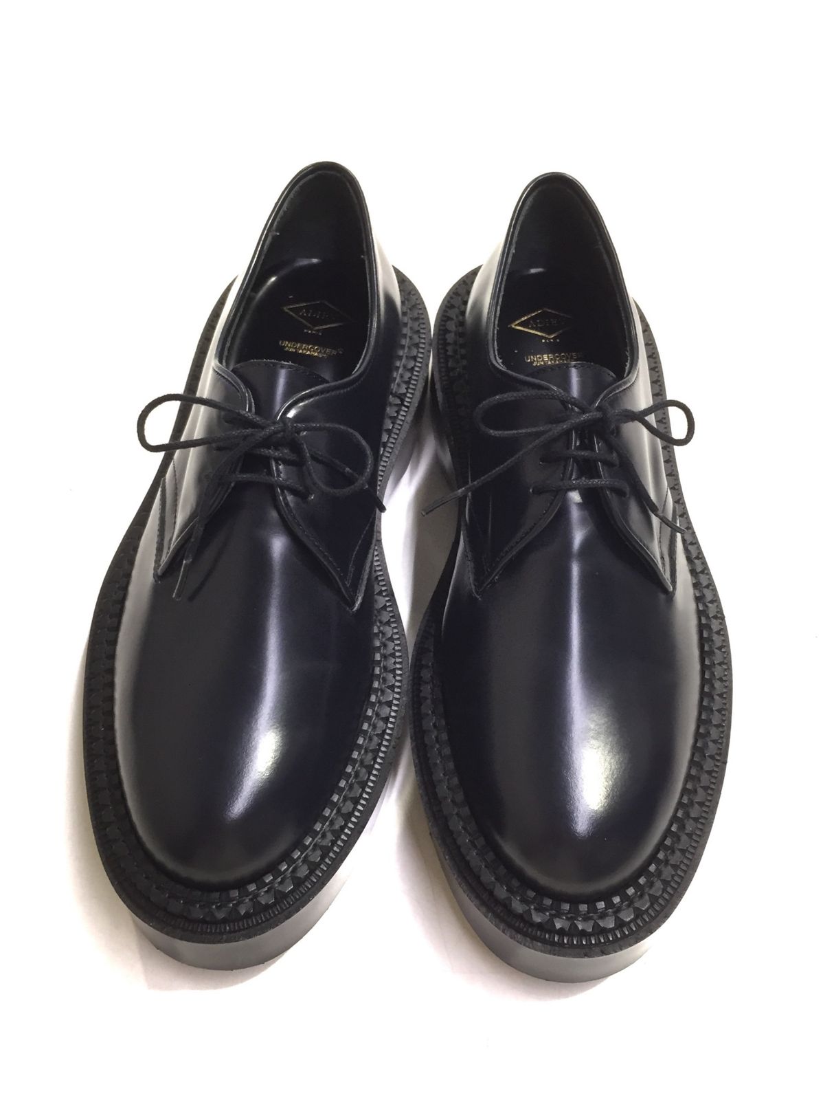 UNDERCOVER◇×ADIEV/ドレスシューズ/42/BLK/レザー