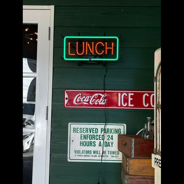 ネオンサイン LUNCH ランチ ネオン管 照明 店舗装飾 インテリア ガレージング アメリカ雑貨 - メルカリ