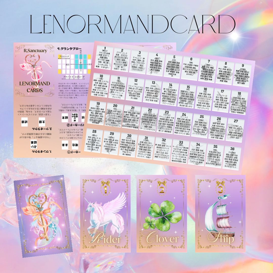 新品 ファンタジーワールド ルノルマンカード 全36枚 追加料金でケースあり 新品 ファンタジーワールド ルノルマンカード 全36枚 追加料金で