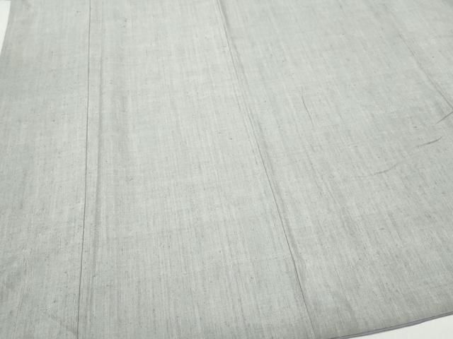 平和屋着物○本場結城紬 重要無形文化財 色無地 煤色 正絹 逸品