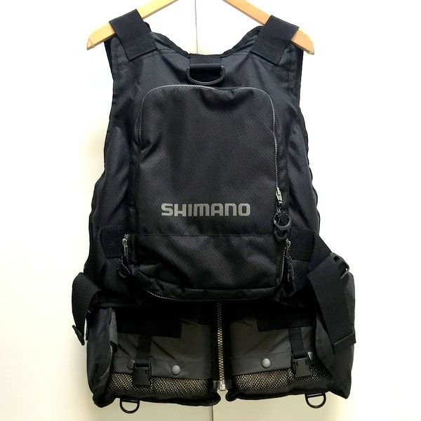 シマノ ゲームベスト VF-024U SHIMANO 固定式 フローティング ベスト 釣り 大人用 ブラック ライフジャケット 釣具 TA0123 ◇  - メルカリ