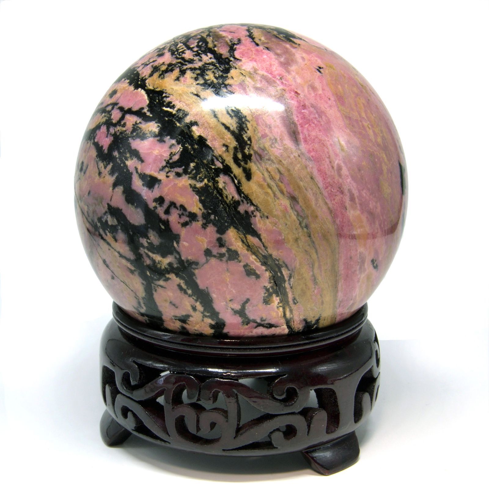 ロードナイト スフィア 丸玉 台座付き ロードナイト 100mm丸玉 台座付き ☆パワーストーン スフィア - メルカリ