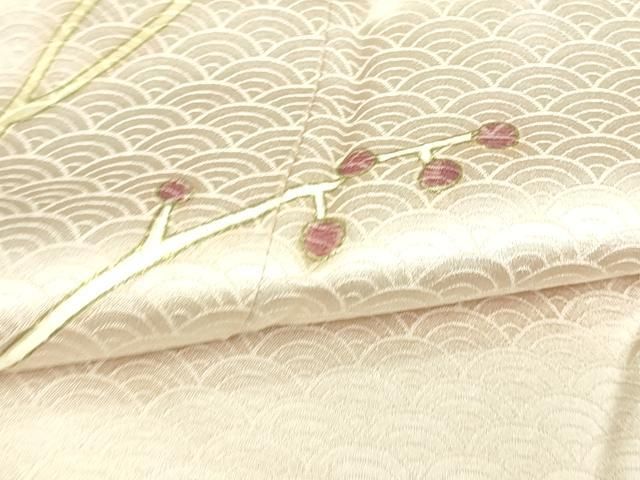 平和屋着物▽訪問着 単衣 青海波花文 金彩 やまと誂製 正絹 逸品