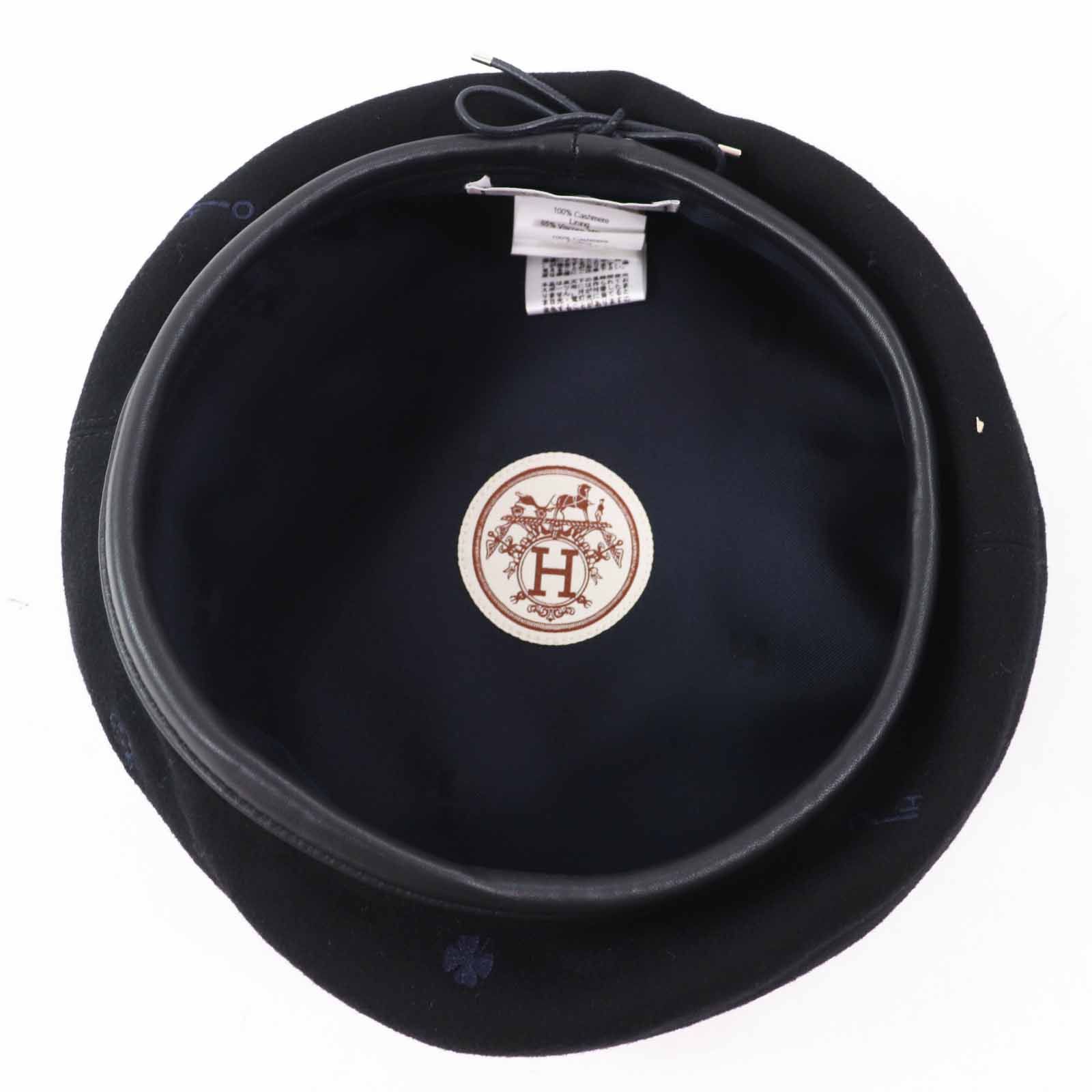【新品未使用】HERMES エルメス カシミヤ サントノーレ ベレー帽 未使用品◎HERMES エルメス サントノーレ カシミヤ100