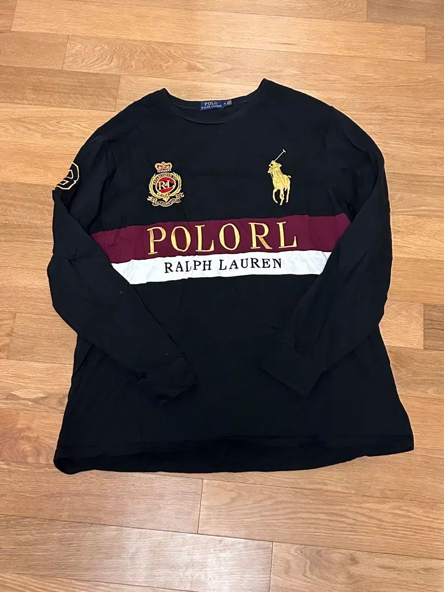 ポロ Ralph Lauren(ラルフローレン) 刺繡 長袖Tシャツ M