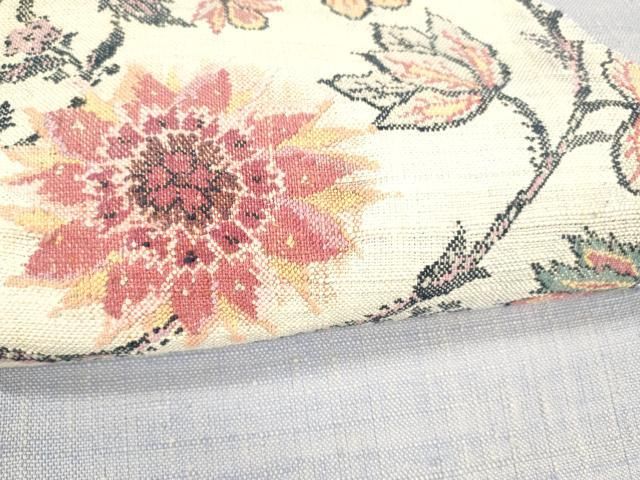 平和屋着物○八寸名古屋帯 紬地 枝花文 正絹 逸品 DAAW4282cm - メルカリ