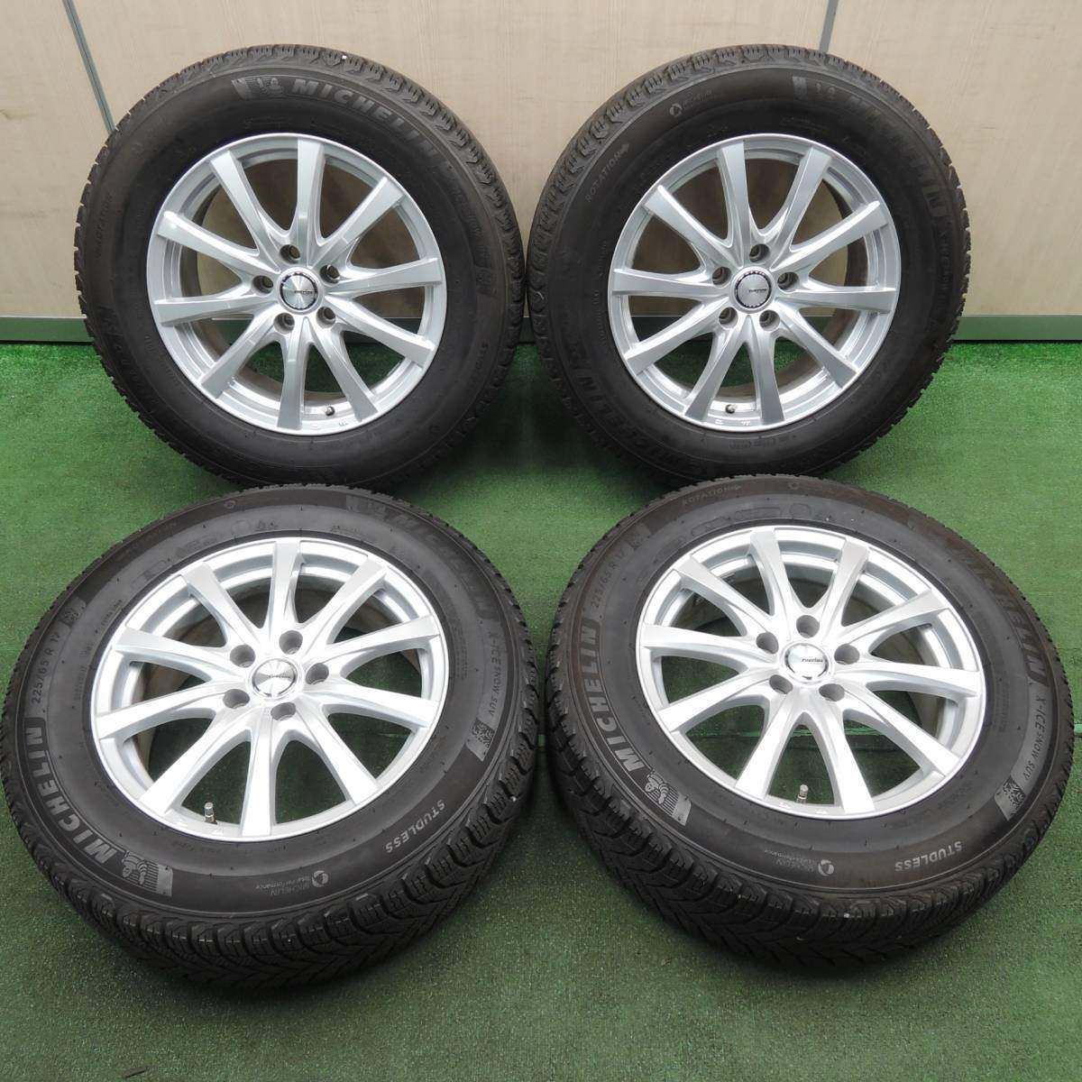 キレイ 20年 スタッドレス 225|65R17 ミシュラン X-ICE SNOW SUV ravrion RS01 ラブリオン PCD114.3|5H 4030110TNス