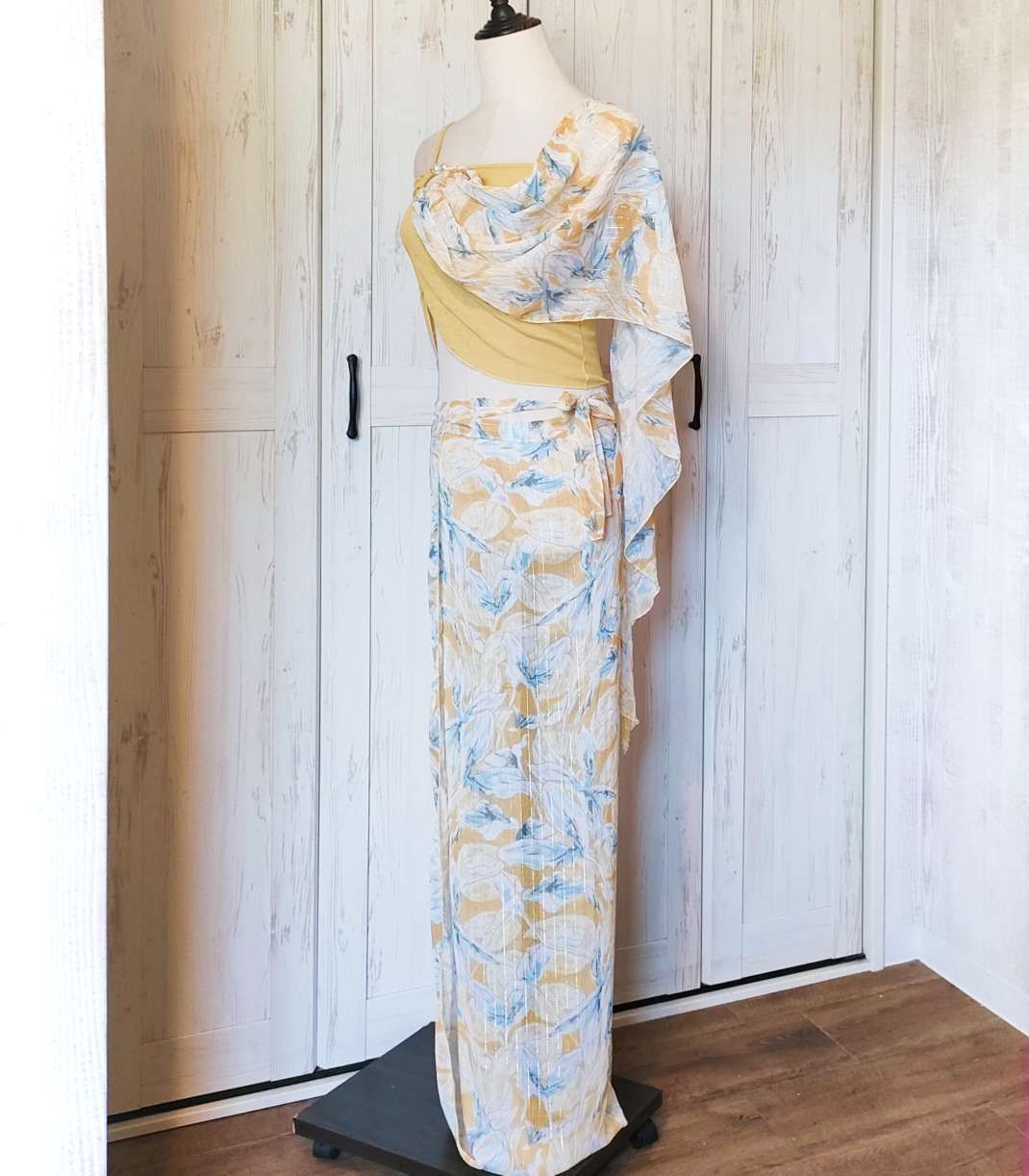 ☆新品☆ベリーダンス花柄衣装セットアップ 練習着レッスン着