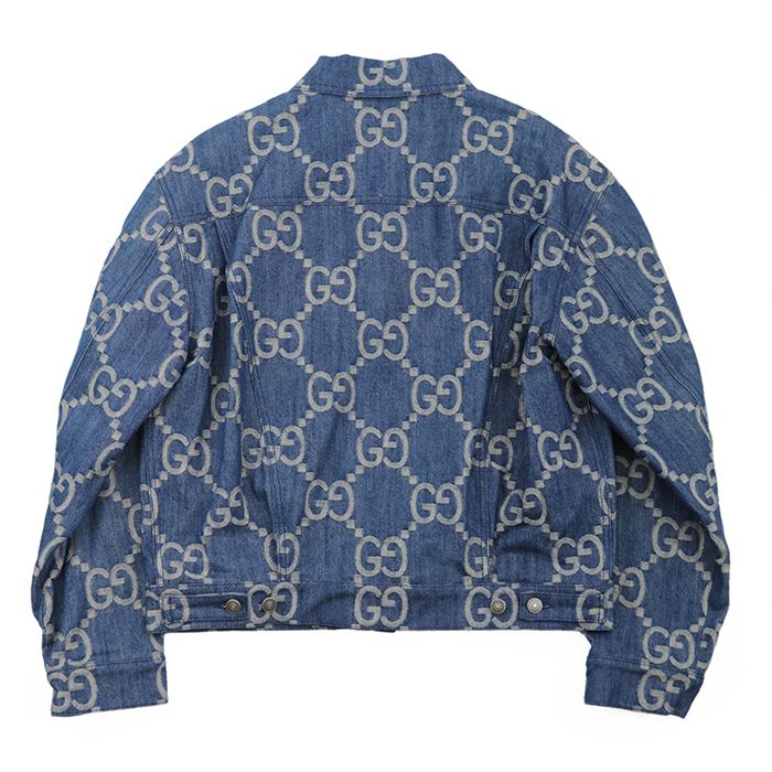 未使用】グッチ 2022年製 パイナップル ジャンボGG ジャガード デニム