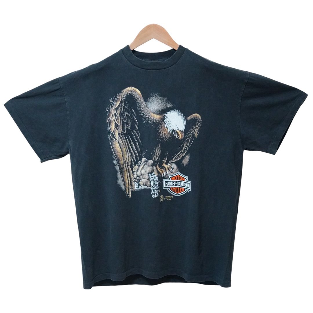 ハーレーダビッドソン Tシャツ XL ブラック 90s デザイン USA製