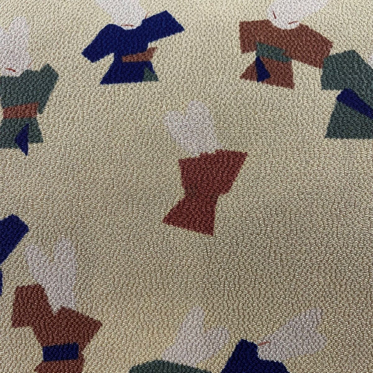 名古屋帯　縮緬　正絹　うさぎ　えんじ色 名古屋帯 美品 名品 うさぎ 月 縮緬 赤茶 正絹 【中古】 - メルカリ