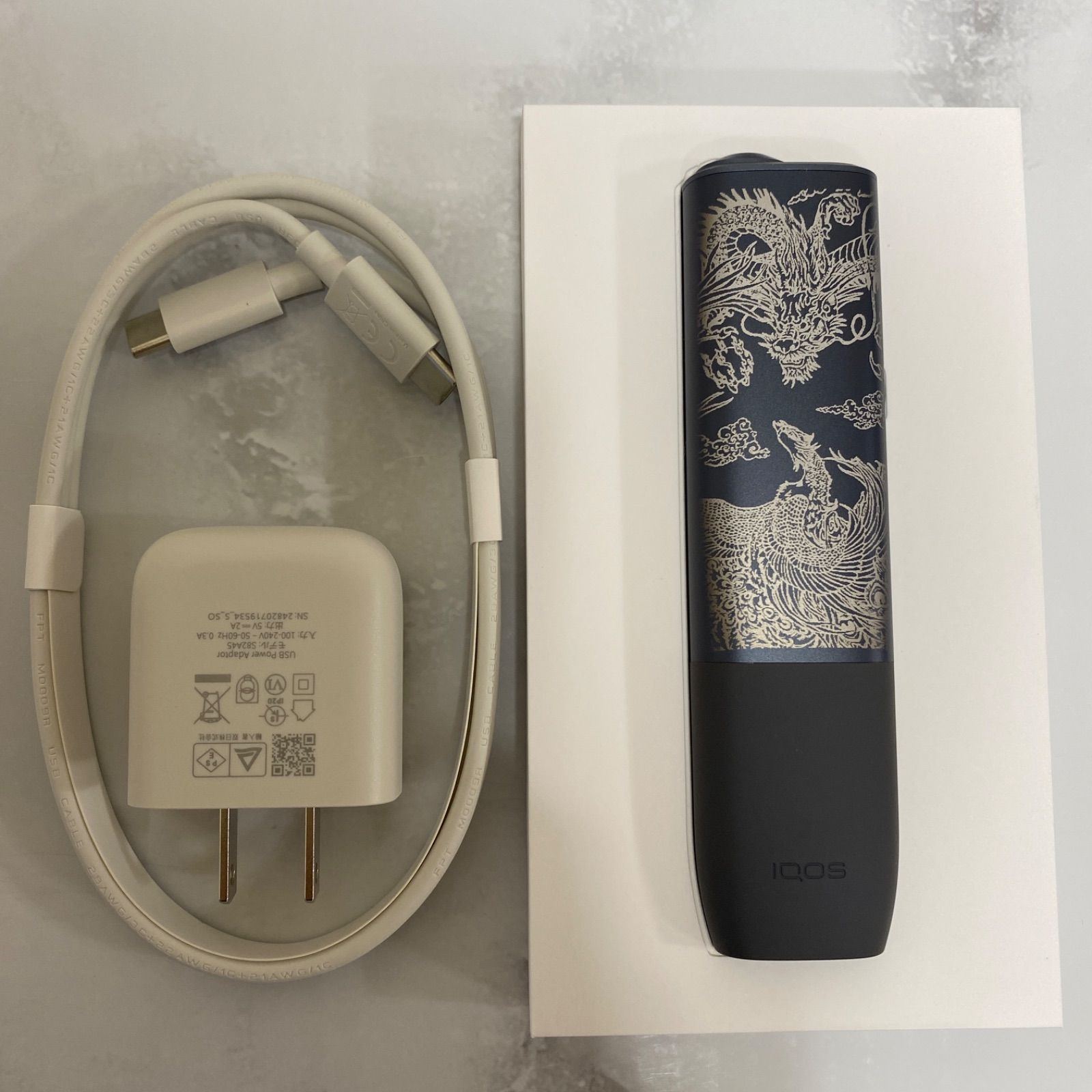 ０ iQOS ILUMA ONE アイコス イルマ ワン レーザー加工＊蓮グレー IQOS - 0iQOS ILUMA ONE アイコス イルマ ワン レーザー加工 蓮