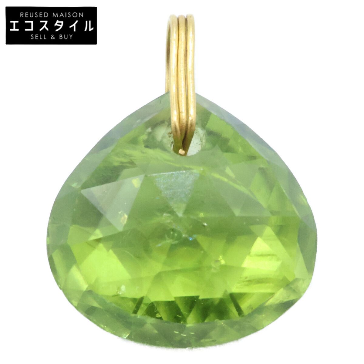 Marie-Helene de Taillac マリーエレーヌドゥタイヤック 22KYG 7.6ct ペリドット ブリオレット ペンダントトップ