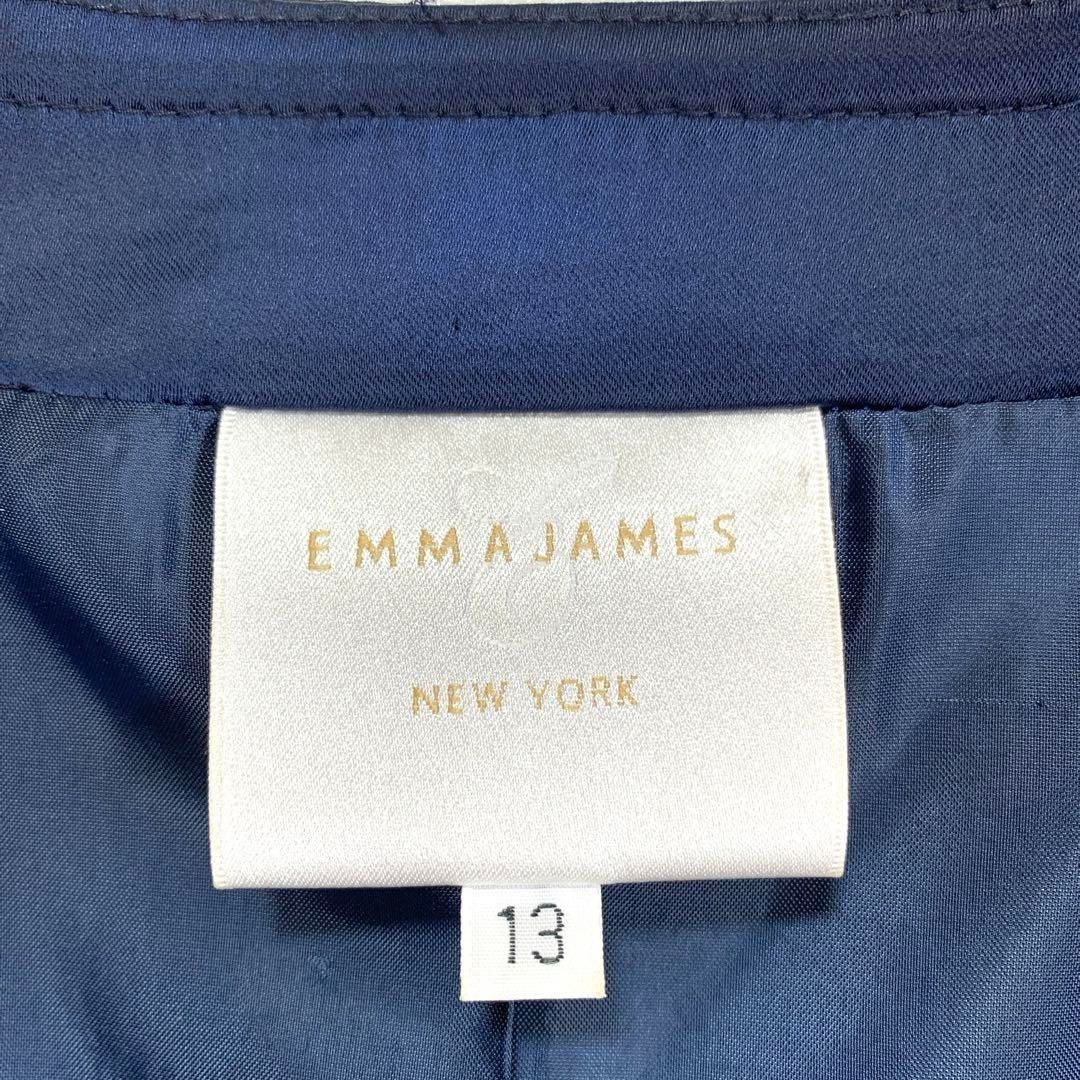 大きいサイズ EMMA JAMES 13号 ノーカラージャケット ツイードフ 