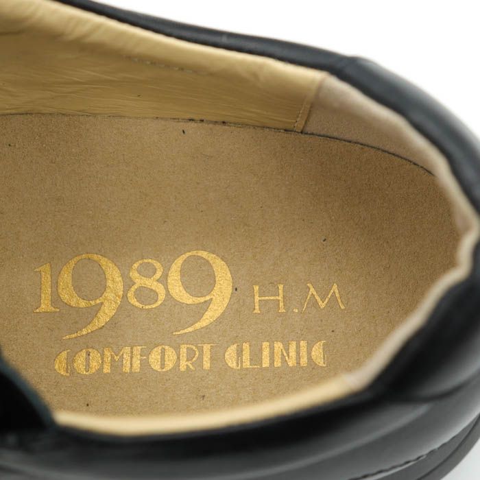 コンフォートクリニック コンフォートシューズ 未使用 3E 幅広 日本製 靴 レディース 24cmサイズ ブラック 1989 H.M Comfort Clinic