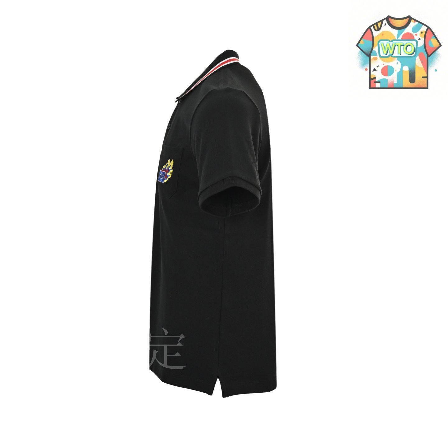 【は】GUCCI 黒 ポロシャツ 刺繍付き襟 今日特価】GUCCI Pocket Embroidery Polo グッチポケット刺繍