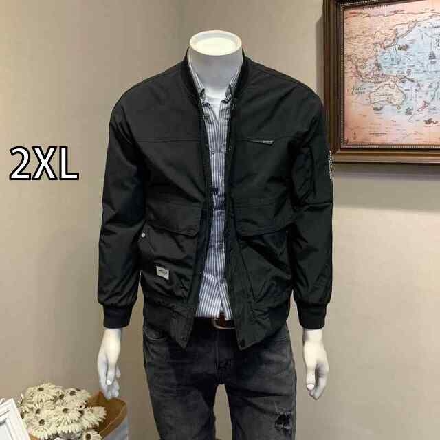 2XL メンズ 服 シンプル ファッション オシャレ 大人 かっこいい 大きいサイズ ストリート 紳士服 ベースボール カラー ジャケット ファッション カジュアル トップス マルチ ポケット