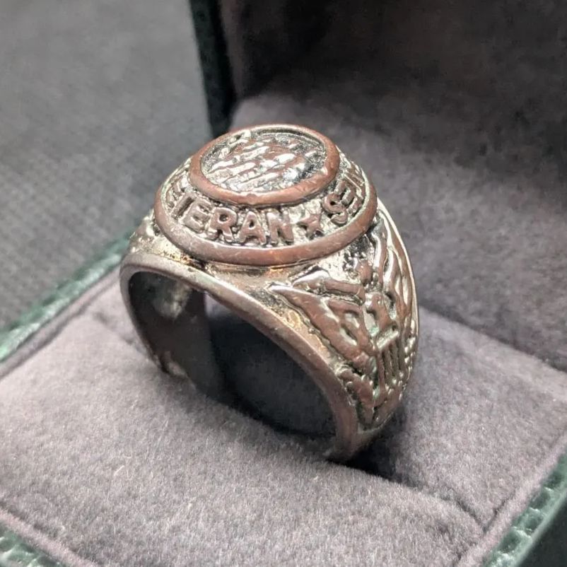 USミリタリーリング　助 USA製CREST CRAFT社1950年代ヴィンテージUS.ARMY白頭鷲STERLING