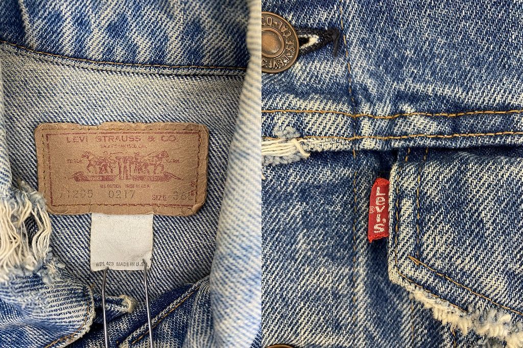ヴィンテージ　Levi's デニムブルー Gジャン　サードUSA ボタン裏522 ヴィンテージ Levi's デニムブルー Gジャン サードUSA ボタン裏522