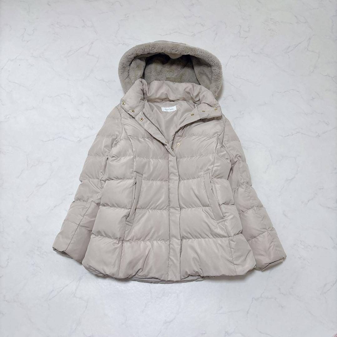 グローバルワーク ウツクシルエット撥水ダウンコート フード