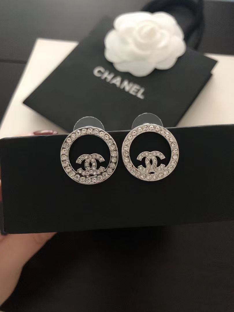 シャネル ピアス CHANEL EARRING ココマーク メタル ストラス ピアス SILVER シルバー系