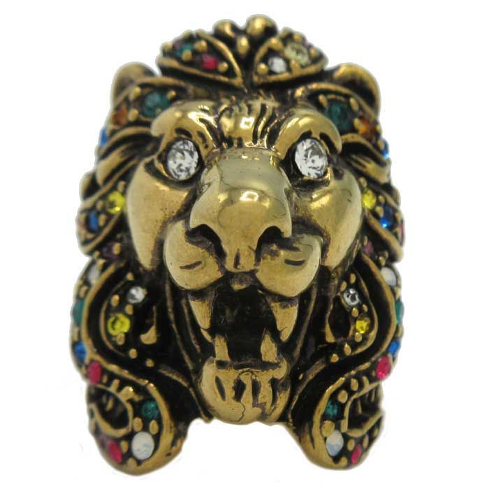 【美品】激レア！GUCCI ライオン リング 累積売上第1位【GUCCI☆グッチ】ライオンヘッド 18K リング