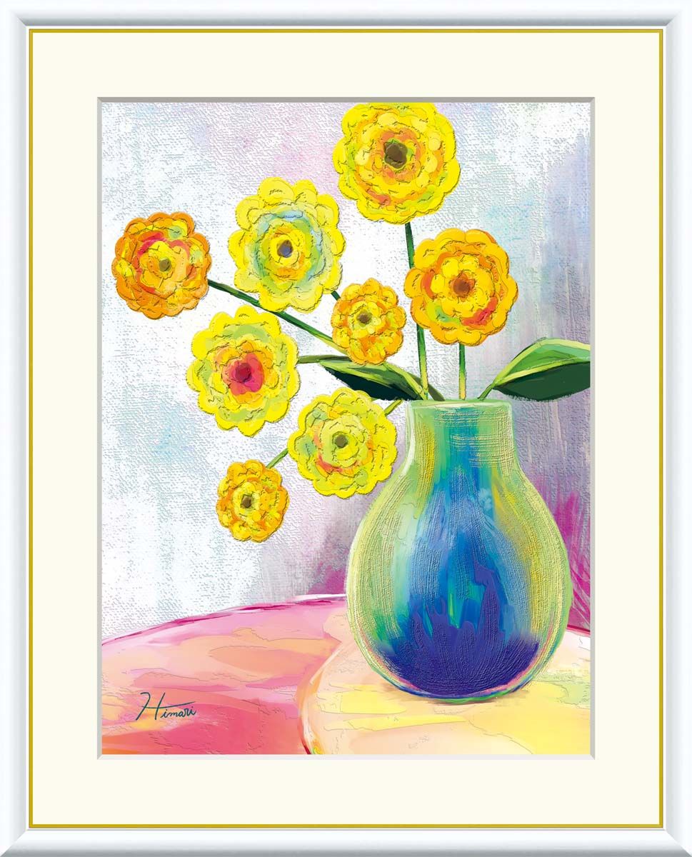 中山忠彦 双花 H.C. 5/5 lithograph 花 絵画 背景