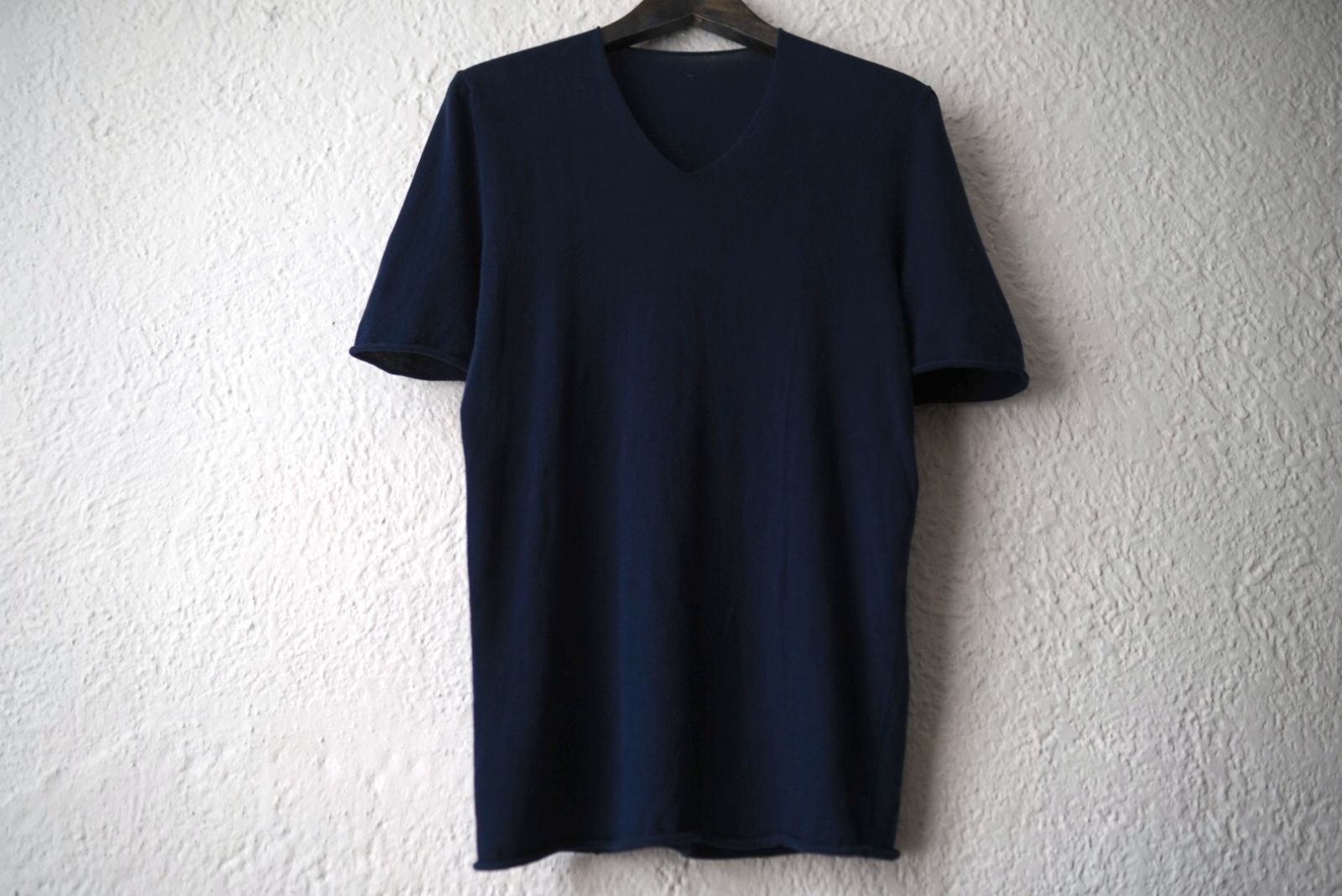 レーベルアンダーコンストラクション ニットソー Tシャツ size48 Vネック半袖ニットソー Tシャツ / LABEL UNDER CONSTRUCTION(レーベル