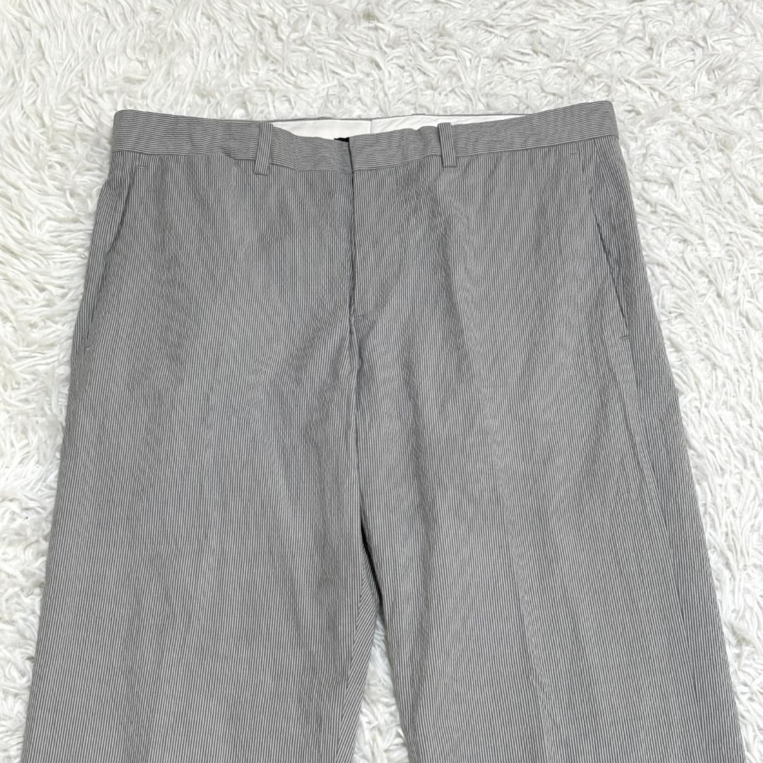 theory スラックス パンツ 30 グレー ストライプ