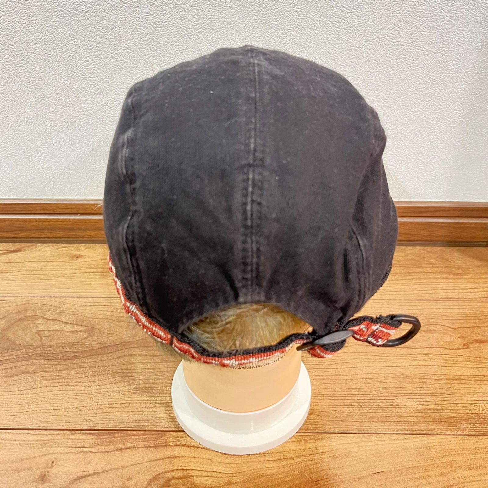 USA製(^w^)b KAVU カブー キャップ 帽子 ストラップ コットン 綿100% カジュアル アウトドア キャンプ デイリー タウンユース  ブラック 黒 メンズ レディース ユニセックス サイズM