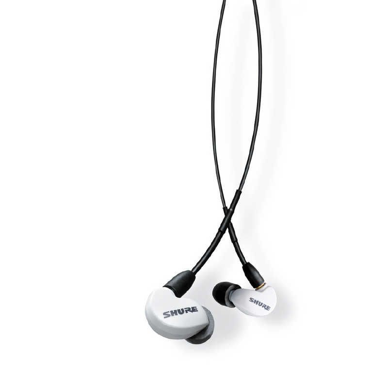 送料無料 ♥ 未開梱 SHURE イヤホン カナル型 AONIC215 ホワイト φ3.5mm ミニプラグ SE215DYWH UNI-A