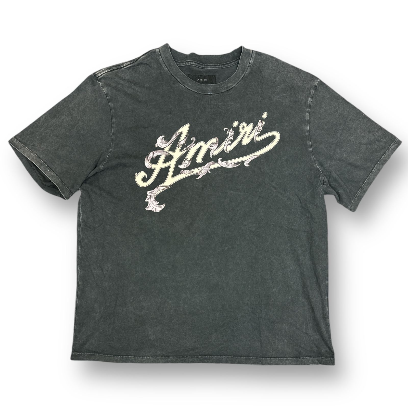 国内正規 AMIRI 24SS ロゴプリント クルーネック オーバーダイ T