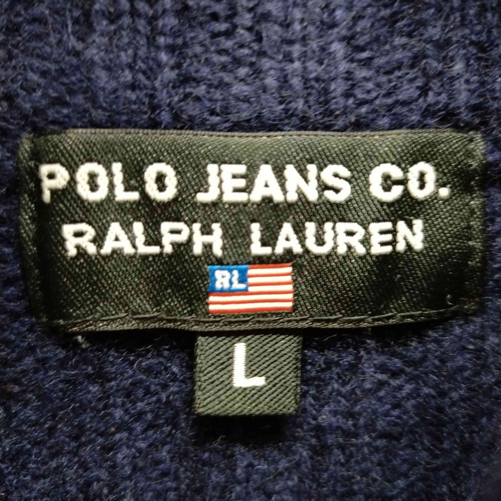 ポロジーンズカンパニーラルフローレン POLO JEANS COMPANY RALPH LAUREN バイカラー ドライバーズニット メンズ JPN：L