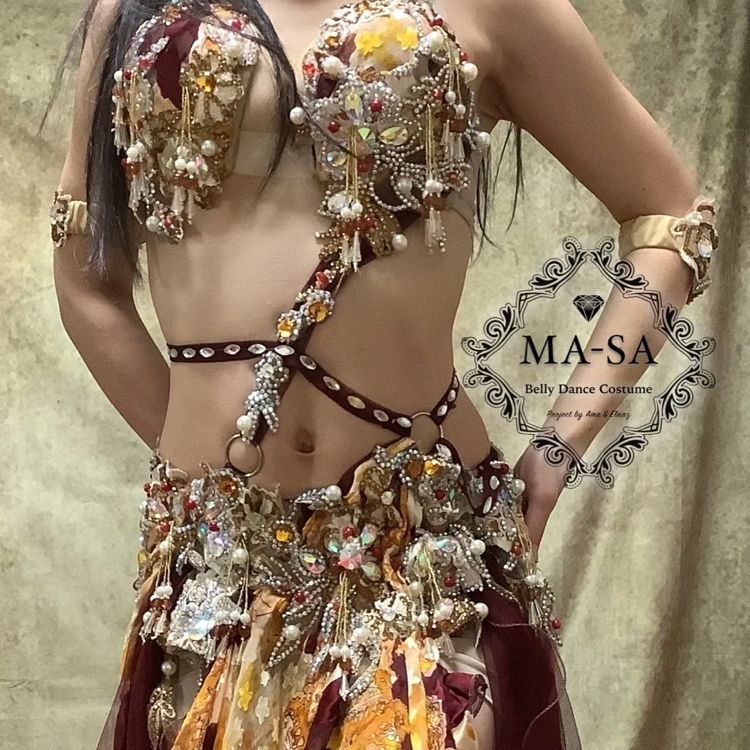 ベリーダンス衣装 新品 Amr新ブランド クラシカルボルドー - メルカリ