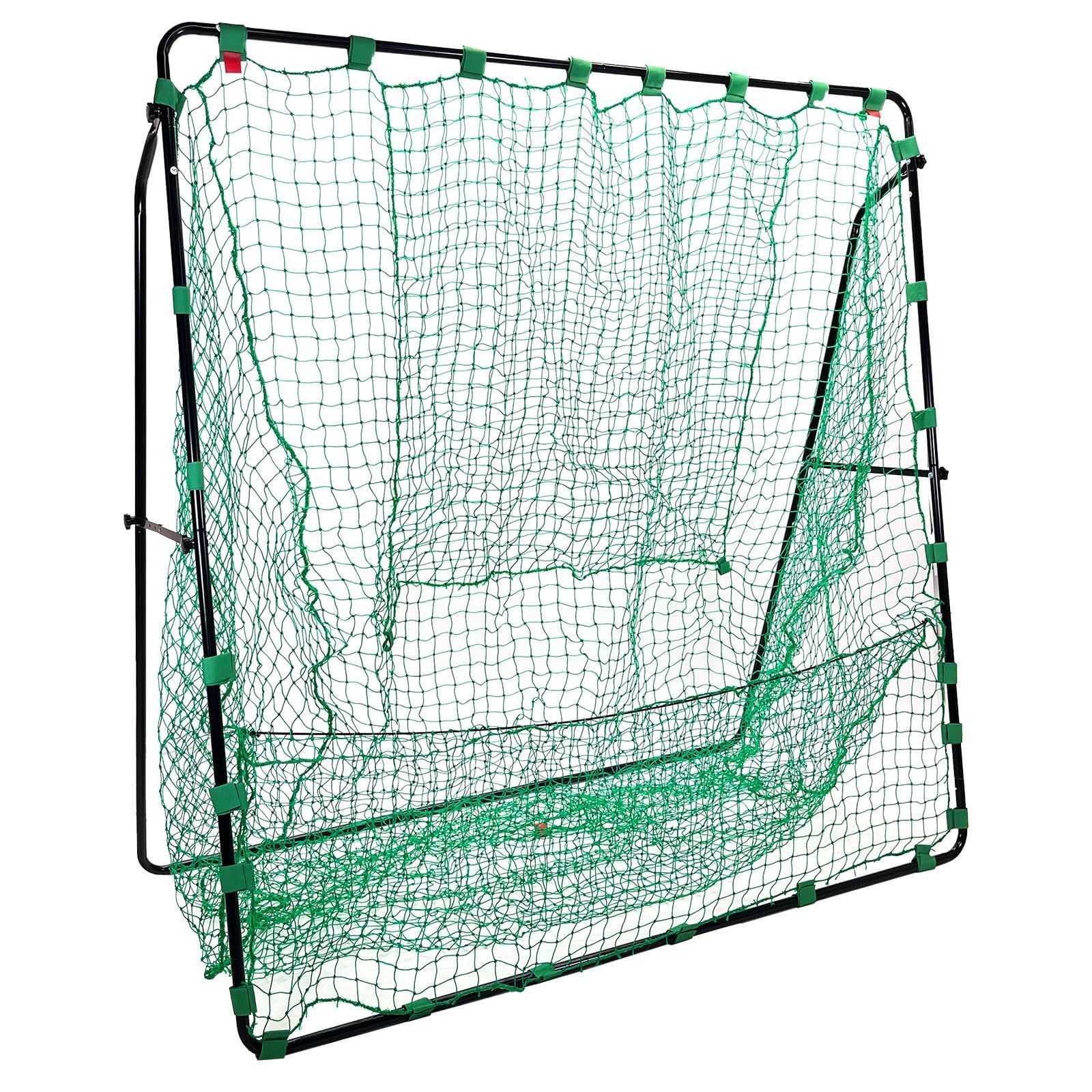 KaRaDaStyle 野球 ネット 200×200cm バッティング 練習用 バッティングネット 硬式 軟式 ソフトボール 折りたたみ 屋外 室内 ピッチングネット 簡単設置 大型 練習器具 自宅 庭 ガレージ 2×2M