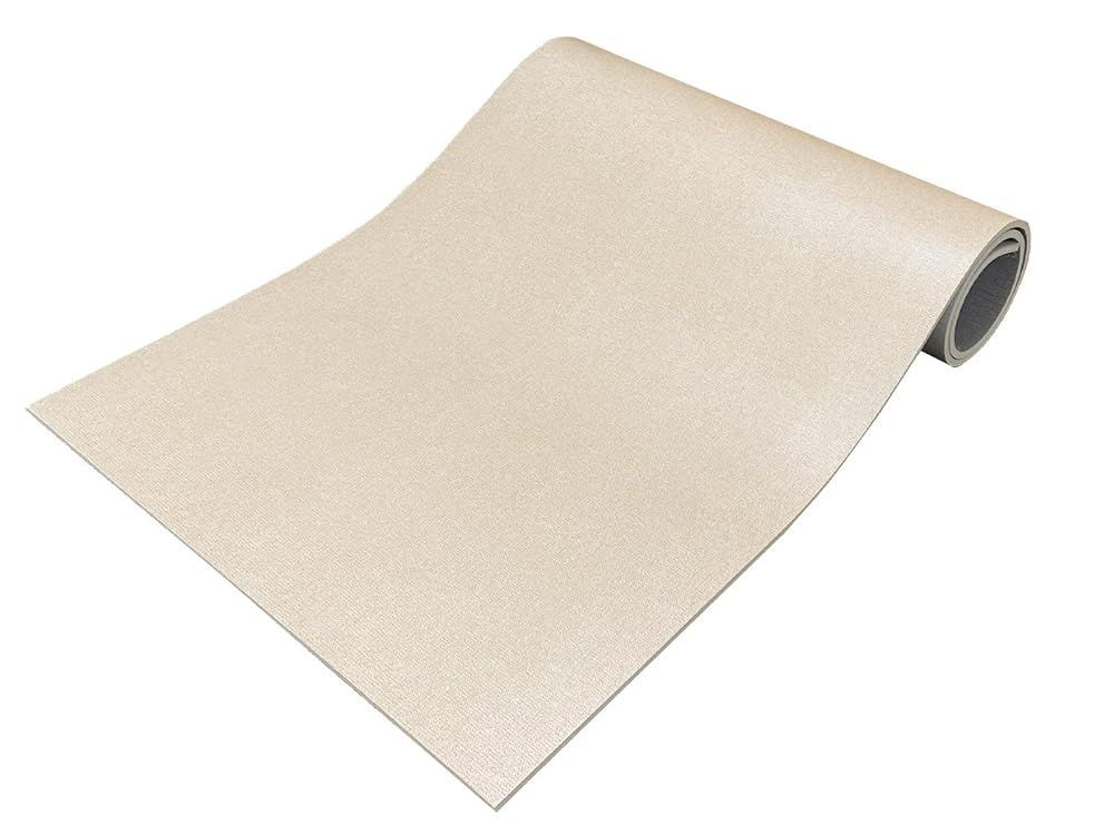Caraz プレイマット ロールマット 厚手マット 体操マット 110x300x1.5cm ファブリックベージュ フリーカット DIY ノンホルム