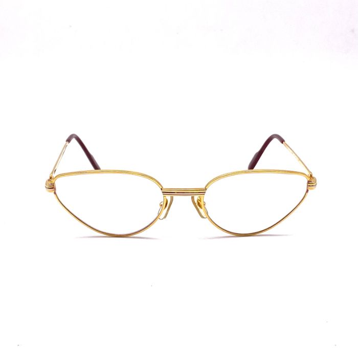 Cartier カルティエ トリニティ 度入り ゴールド 眼鏡 eH0949N