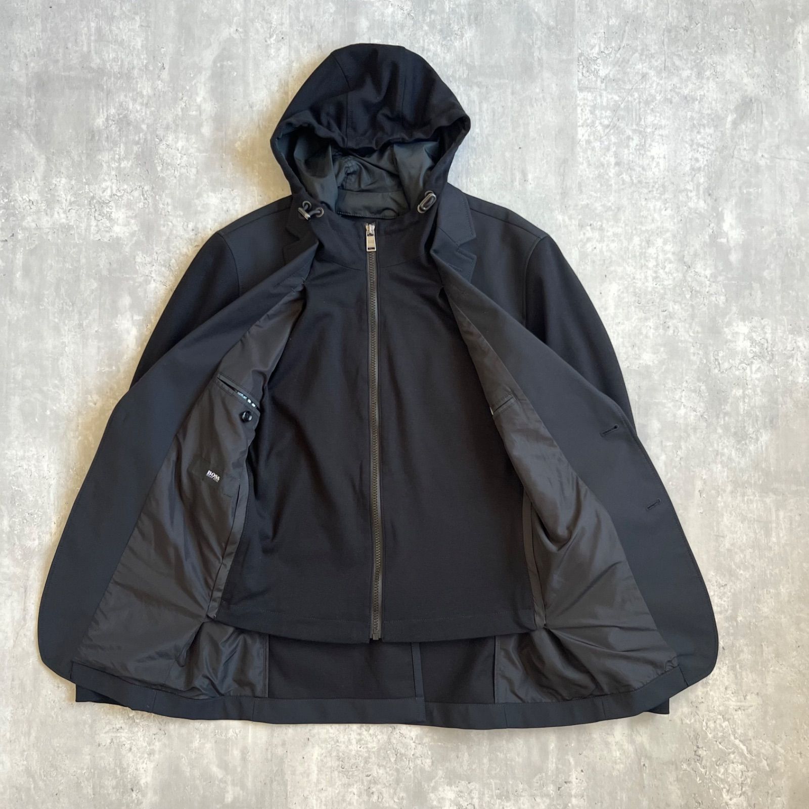 HUGO BOSS ヒューゴボス 2WAY テーラードジャケット 取外しフーディー 