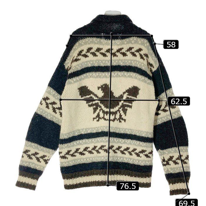 チャップスラルフローレン サンダーバード ジップアップカウチンニット