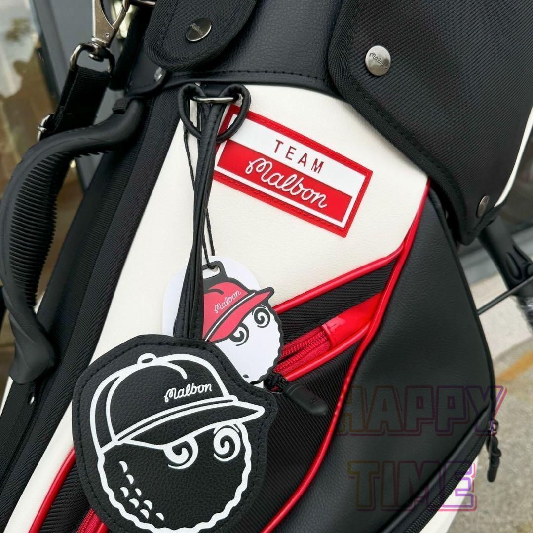 マルボンmalbon golf 新品キャディバッグ ゴルフバッグ 赤 マルボン