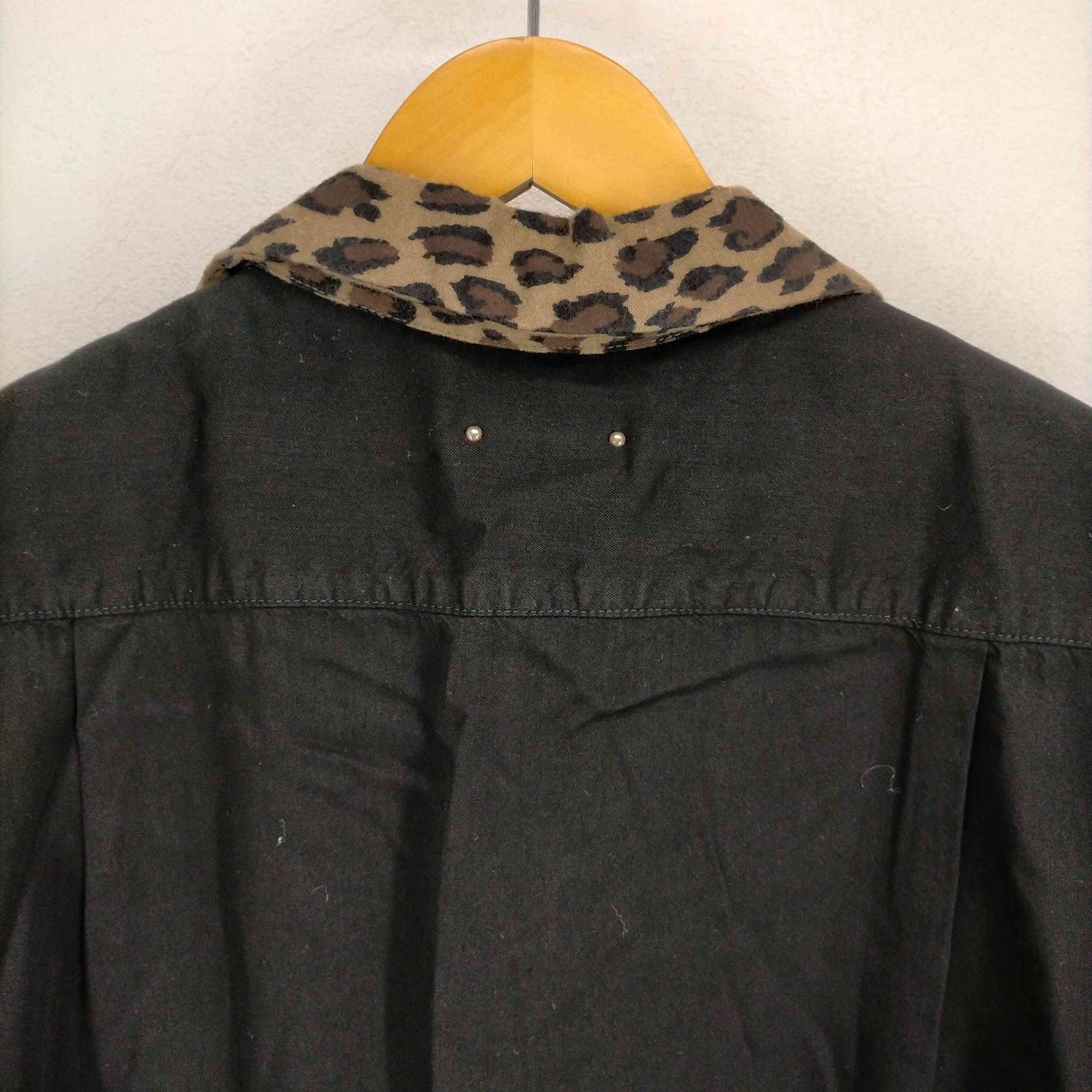 トップス MINEDENIM CD LEOPARD TRIMMING SHIRTS MINEDENIM - Denim ＆ Lips Leopard Pile Beach SH （BLK