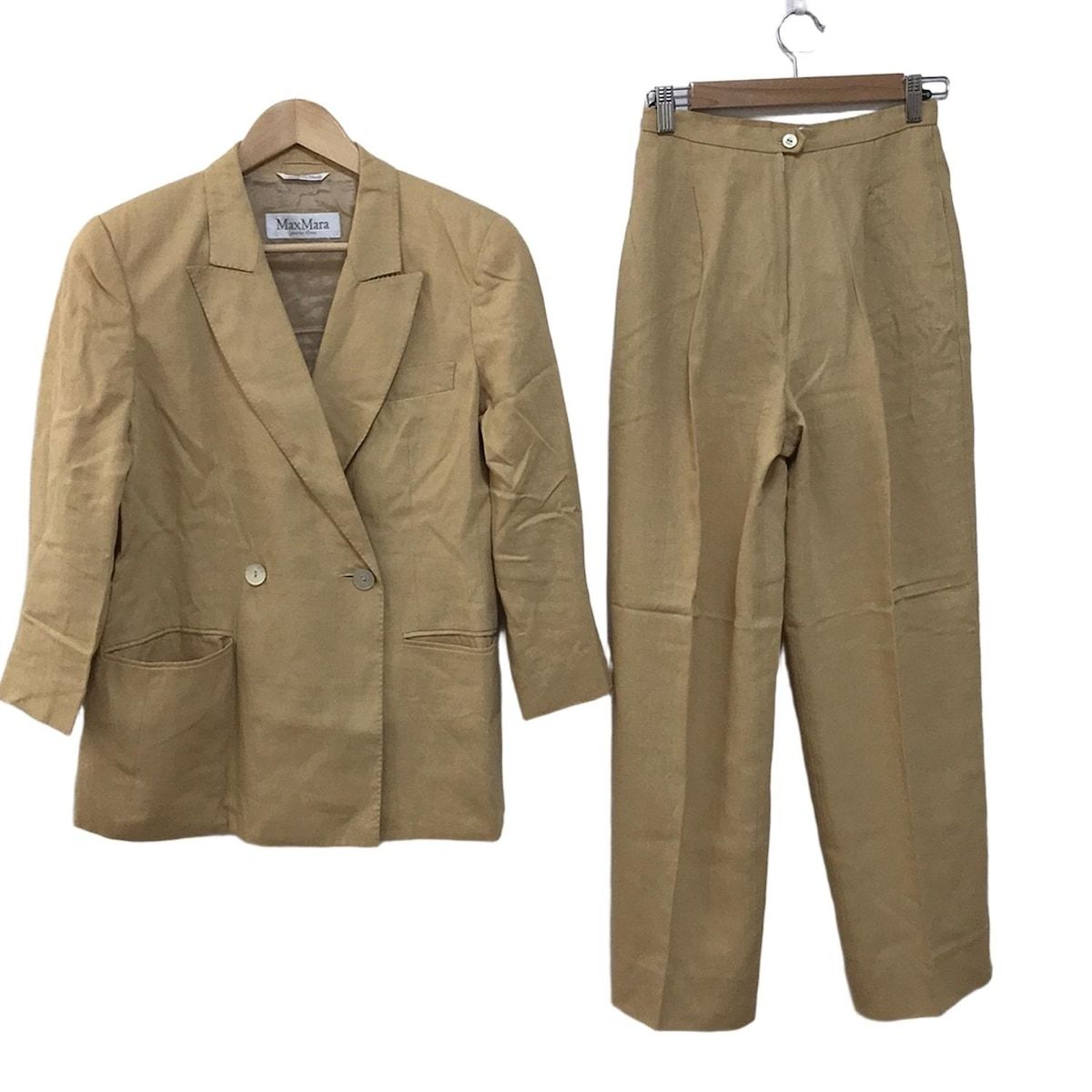 Max Mara マックスマーラ レディースパンツスーツ レディース - ライトブラウン 麻