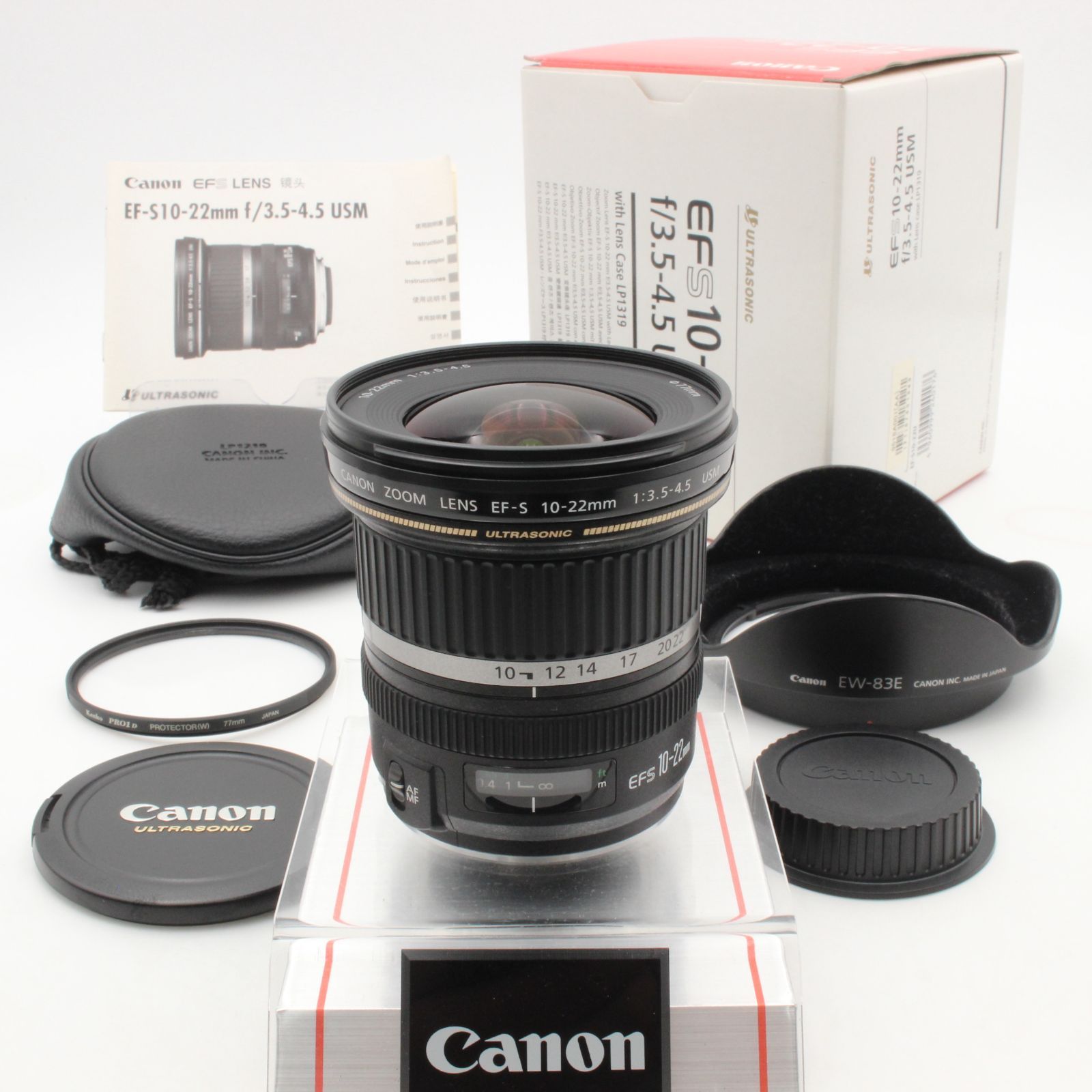 Canon キヤノン EF-S 10-22mm f3.5-4.5 USM CANON キャノン フィルター 元箱 付属品 付き 88015