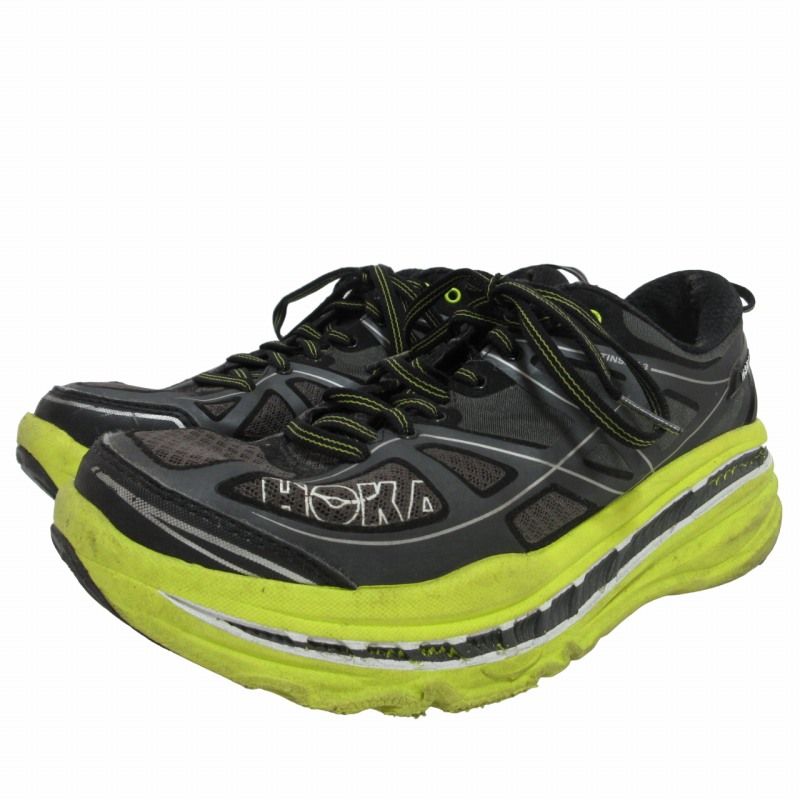 ホカオネオネ HOKA ONE ONE ランニングシューズ スニーカー F10015D 黒 黄 ブラック イエロー 25.5㎝ 0514 STK -  メルカリ