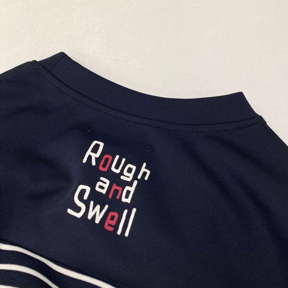 サイズ：M ROUGH&SWELL ラフアンドスウェル 2022年 スウェットトレーナー ボーダー柄 ネイビー系 [240101474852] ゴルフウェア レディース ストスト サイズ：M ROUGH&SWELL ラフアンドスウェル 2022年 スウェット