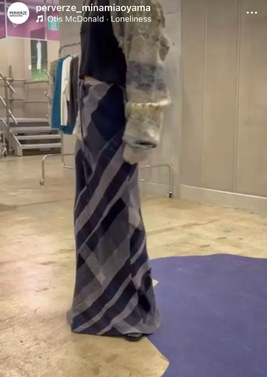 Perverze チェック ロング スカート